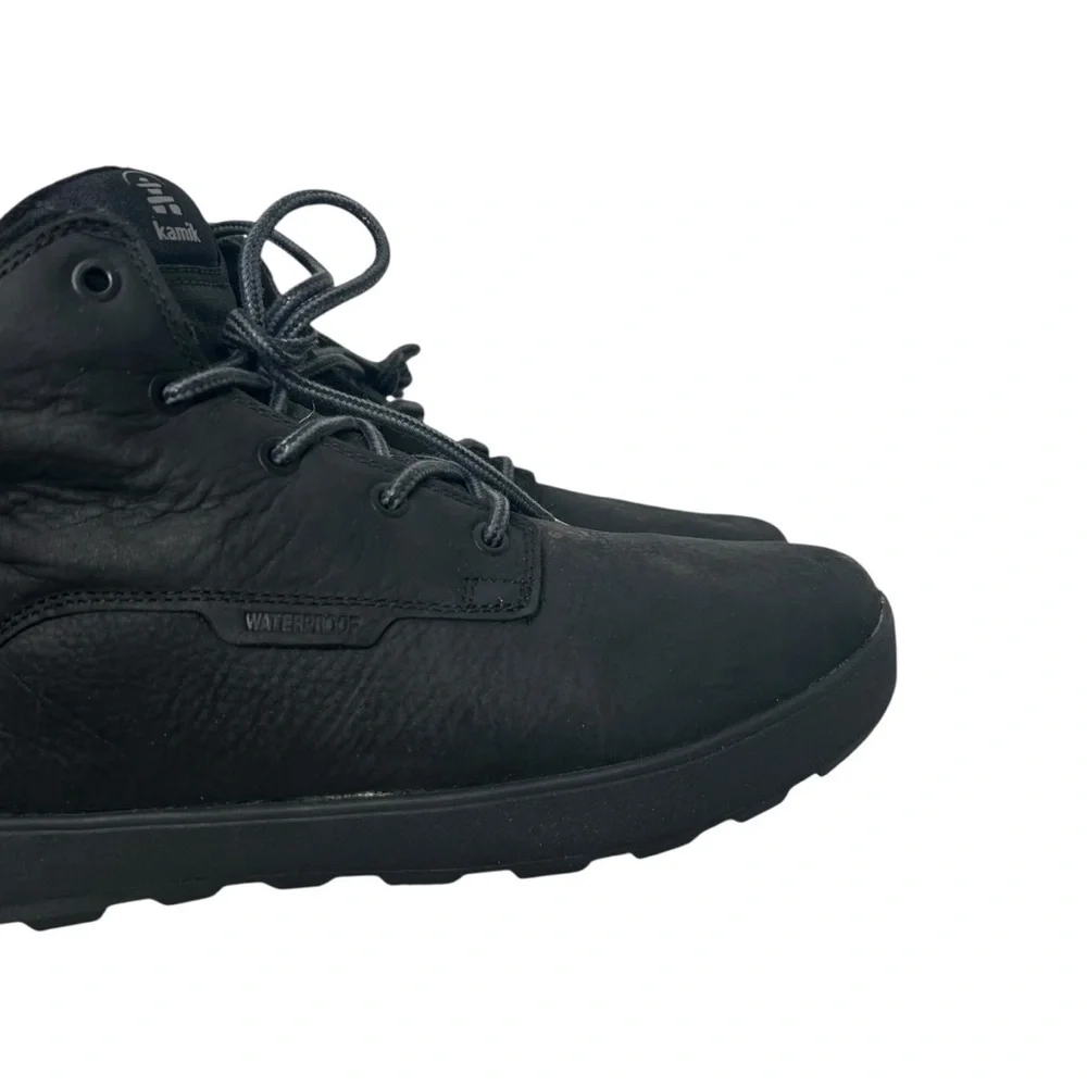 Kamik Men’s Spencer Mid DriDefense Waterproof Black Winter Boots Size 10